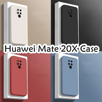For Huawei Mate 20X Cover Drop and wear resistant Silicone Full Case Classic Simple Solid Color Phone Case Cover