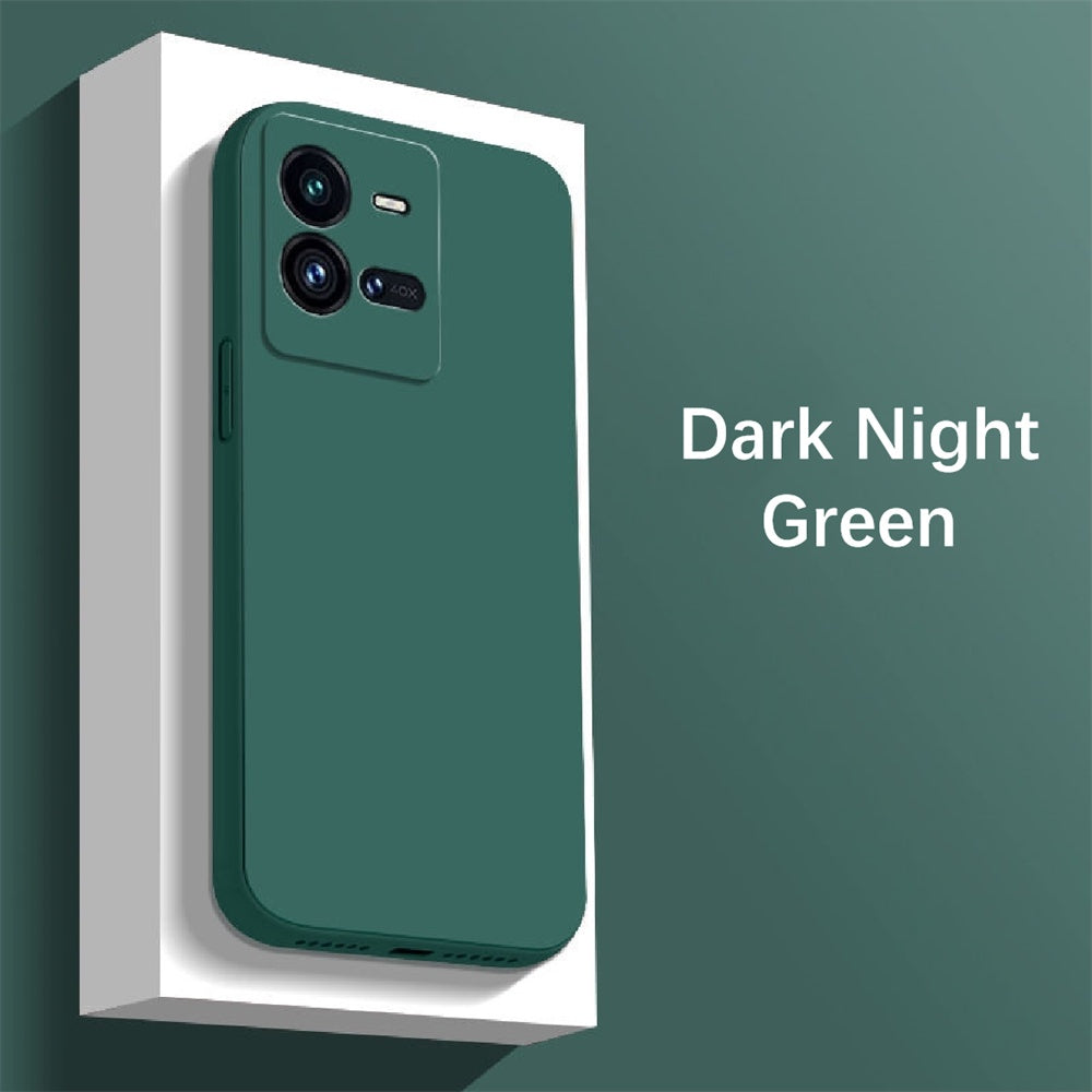 For IQOO 10 Pro Cover Drop and wear resistant Silicone Full Case Classic Simple Solid Color Phone Case Cover