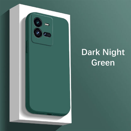For IQOO 10 Pro Cover Drop and wear resistant Silicone Full Case Classic Simple Solid Color Phone Case Cover