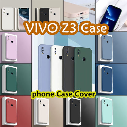 For VIVO Z3 Cover Drop and wear resistant Silicone Full Case Classic Simple Solid Color Phone Case Cover