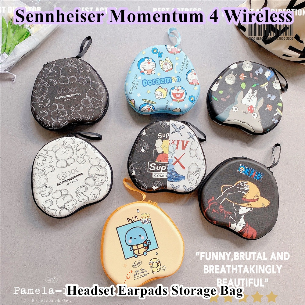 For Sennheiser Momentum 4 Wireless Headphone Case Cartoon Creative Patterns Headset Earpads Storage Bag Casing Box