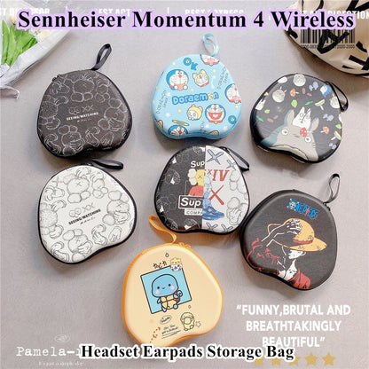 For Sennheiser Momentum 4 Wireless Headphone Case Cartoon Creative Patterns Headset Earpads Storage Bag Casing Box