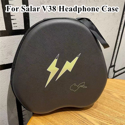 For Salar V38 Headphone Case Cartoon Creative Patterns Headset Earpads Storage Bag Casing Box