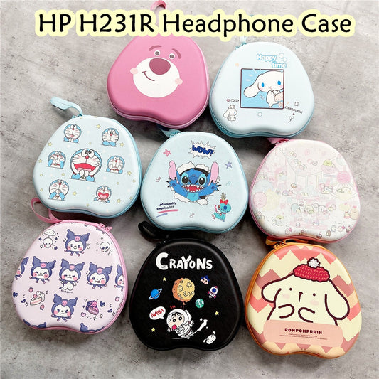 For HP H231R Headphone Case Cartoon Creative Patterns Headset Earpads Storage Bag Casing Box