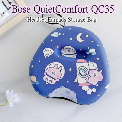 For Bose QuietComfort QC35 Headphone Case Cartoon Creative Patterns Headset Earpads Storage Bag Casing Box