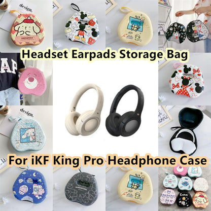 For IKF King Pro Headphone Case Cartoon Creative Patterns Headset Earpads Storage Bag Casing Box