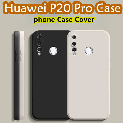 For Huawei P20 Pro Cover Drop and wear resistant Silicone Full Case Classic Simple Solid Color Phone Case Cover