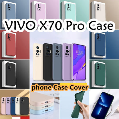 For VIVO X70 Pro Cover Drop and wear resistant Silicone Full Case Classic Simple Solid Color Phone Case Cover