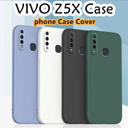 For VIVO Z5X Cover Drop and wear resistant Silicone Full Case Classic Simple Solid Color Phone Case Cover
