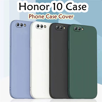 For Honor 10 Cover Drop and wear resistant Silicone Full Case Classic Simple Solid Color Phone Case Cover