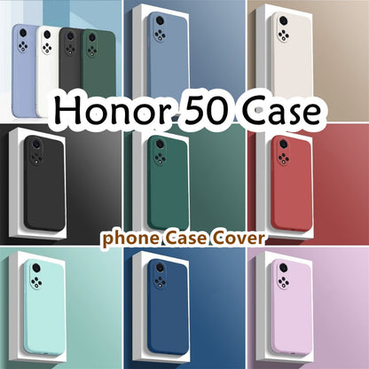 For Honor 50 Cover Drop and wear resistant Silicone Full Case Classic Simple Solid Color Phone Case Cover