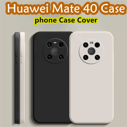 For Huawei Mate 40 Cover Drop and wear resistant Silicone Full Case Classic Simple Solid Color Phone Case Cover