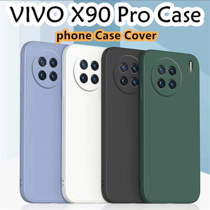 For VIVO X90 Pro Cover Drop and wear resistant Silicone Full Case Classic Simple Solid Color Phone Case Cover