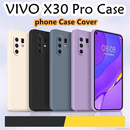 For VIVO X30 Pro Cover Drop and wear resistant Silicone Full Case Classic Simple Solid Color Phone Case Cover