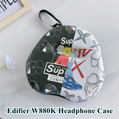 For Edifier W880K Headphone Case Cartoon Creative Patterns Headset Earpads Storage Bag Casing Box