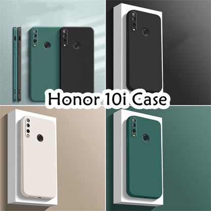 For Honor 10i Cover Drop and wear resistant Silicone Full Case Classic Simple Solid Color Phone Case Cover