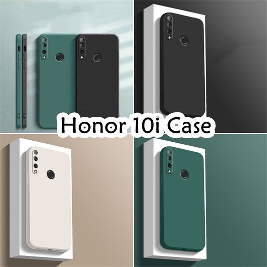 For Honor 10i Cover Drop and wear resistant Silicone Full Case Classic Simple Solid Color Phone Case Cover