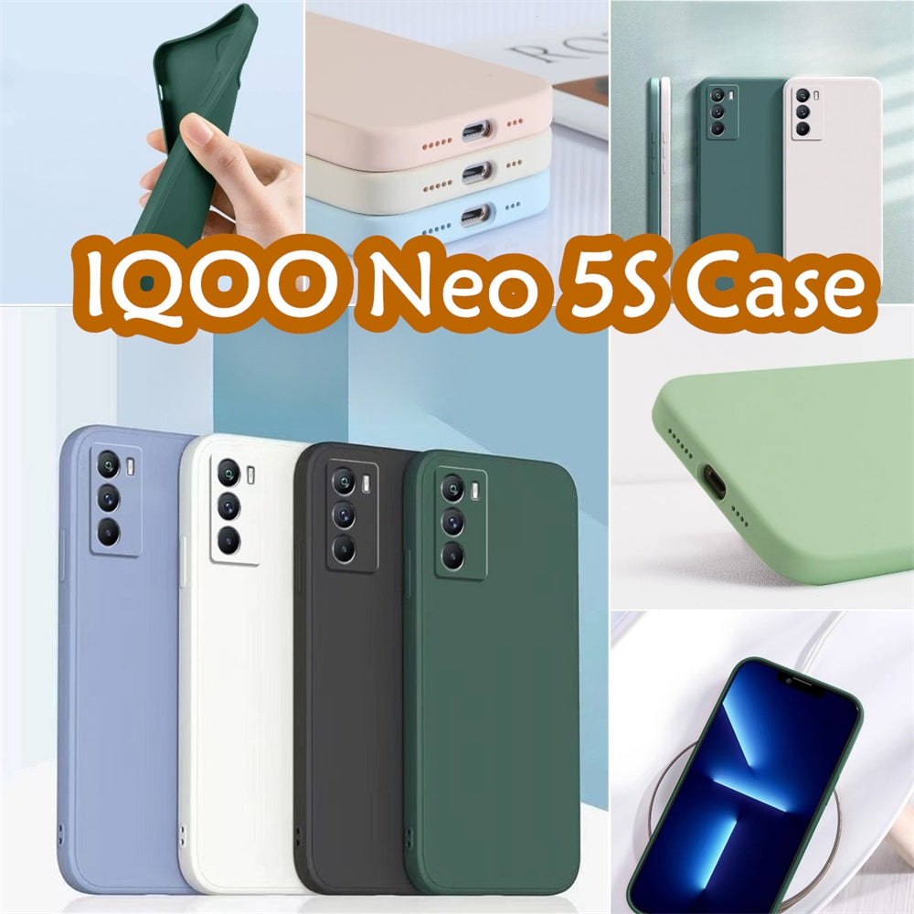 For IQOO Neo 5S Cover Drop and wear resistant Silicone Full Case Classic Simple Solid Color Phone Case Cover