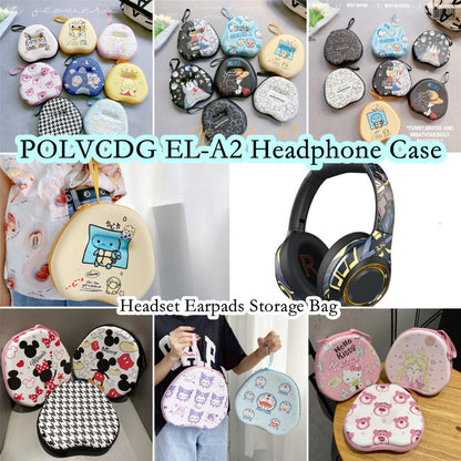 For POLVCDG EL-A2 Headphone Case Cartoon Creative Patterns Headset Earpads Storage Bag Casing Box