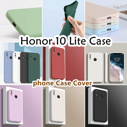 For Honor 10 Lite Cover Drop and wear resistant Silicone Full Case Classic Simple Solid Color Phone Case Cover