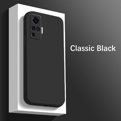 For VIVO X50 Pro Cover Drop and wear resistant Silicone Full Case Classic Simple Solid Color Phone Case Cover
