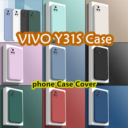 For VIVO Y31S Cover Drop and wear resistant Silicone Full Case Classic Simple Solid Color Phone Case Cover
