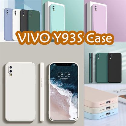 For VIVO Y93S Cover Drop and wear resistant Silicone Full Case Classic Simple Solid Color Phone Case Cover