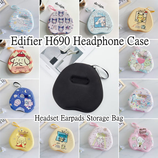 For Edifier H690 Headphone Case Cartoon Creative Patterns Headset Earpads Storage Bag Casing Box