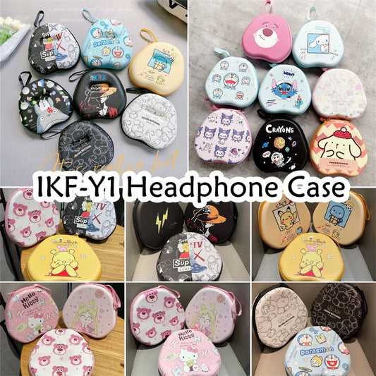 For IKF-Y1 Headphone Case Cartoon Creative Patterns Headset Earpads Storage Bag Casing Box