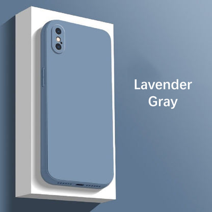 For IPhone X Cover Drop and wear resistant Silicone Full Case Classic Simple Solid Color Phone Case Cover