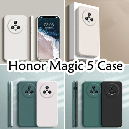 For Honor Magic 5 Cover Drop and wear resistant Silicone Full Case Classic Simple Solid Color Phone Case Cover