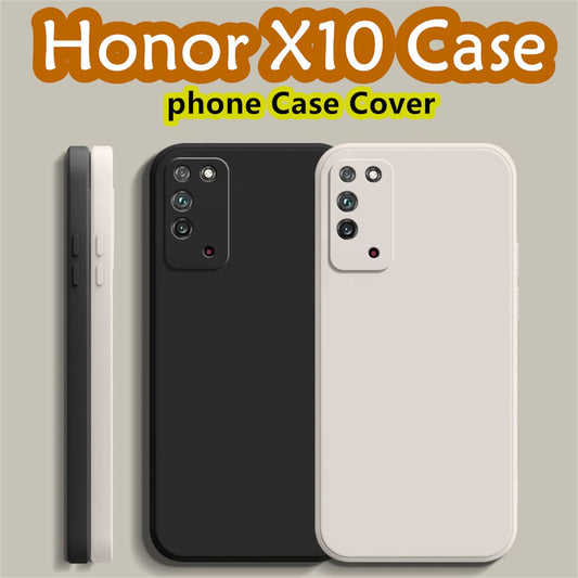 For Honor X10 Cover Drop and wear resistant Silicone Full Case Classic Simple Solid Color Phone Case Cover