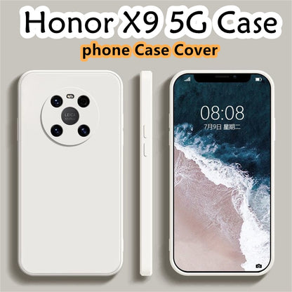 For Honor X9 5G Cover Drop and wear resistant Silicone Full Case Classic Simple Solid Color Phone Case Cover