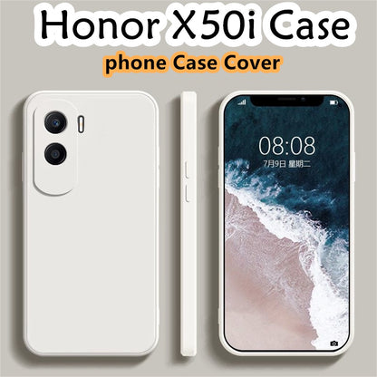 For Honor X50i Cover Drop and wear resistant Silicone Full Case Classic Simple Solid Color Phone Case Cover
