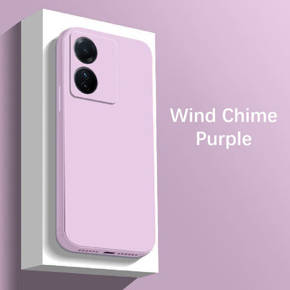 For VIVO Y02S Cover Drop and wear resistant Silicone Full Case Classic Simple Solid Color Phone Case Cover
