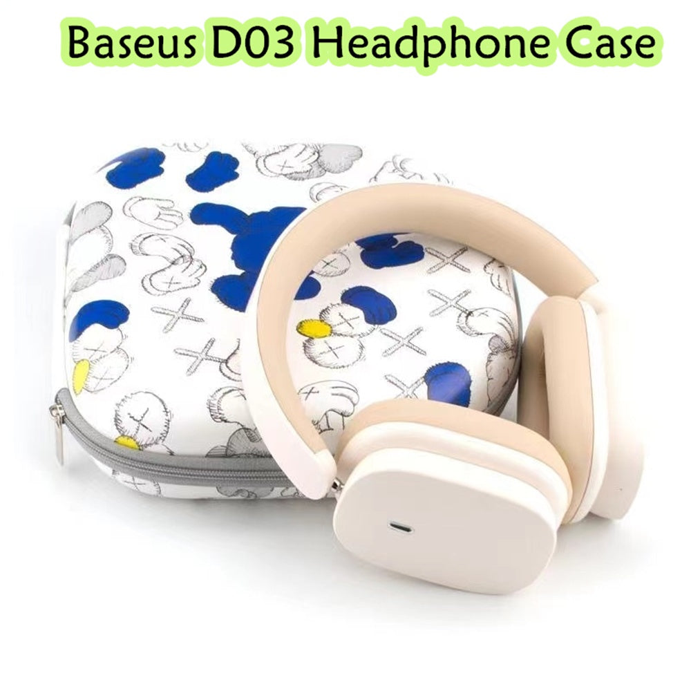 For Baseus D03 Headphone Case Cartoon Creative Patterns Headset Earpads Storage Bag Casing Box