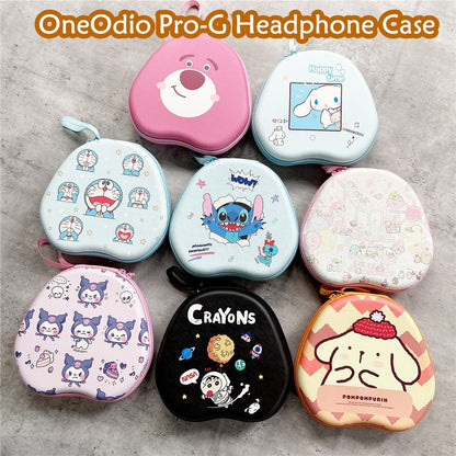 For OneOdio Pro-G Headphone Case Cartoon Creative Patterns Headset Earpads Storage Bag Casing Box