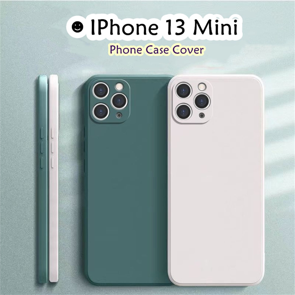 For IPhone 13 Mini Cover Drop and wear resistant Silicone Full Case Classic Simple Solid Color Phone Case Cover