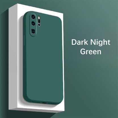 For Huawei P30 Pro Cover Drop and wear resistant Silicone Full Case Classic Simple Solid Color Phone Case Cover