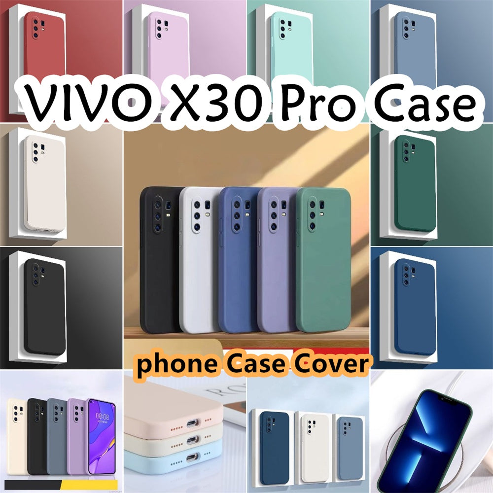 For VIVO X30 Pro Cover Drop and wear resistant Silicone Full Case Classic Simple Solid Color Phone Case Cover