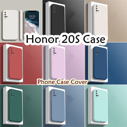 For Honor 20S Cover Drop and wear resistant Silicone Full Case Classic Simple Solid Color Phone Case Cover