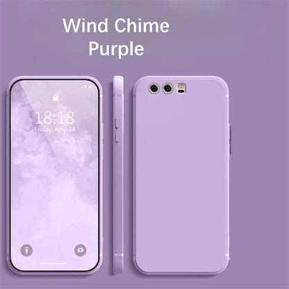 For Huawei P10 Cover Drop and wear resistant Silicone Full Case Classic Simple Solid Color Phone Case Cover