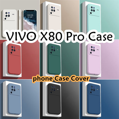 For VIVO X80 Pro Cover Drop and wear resistant Silicone Full Case Classic Simple Solid Color Phone Case Cover