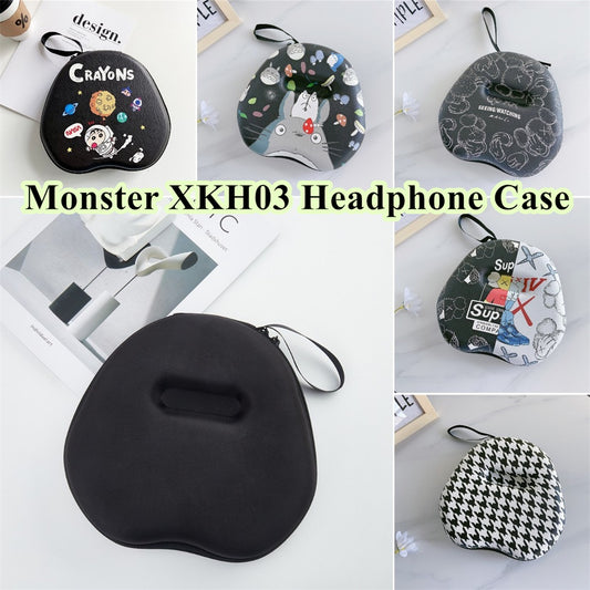 For Monster XKH03 Headphone Case Cartoon Creative Patterns Headset Earpads Storage Bag Casing Box