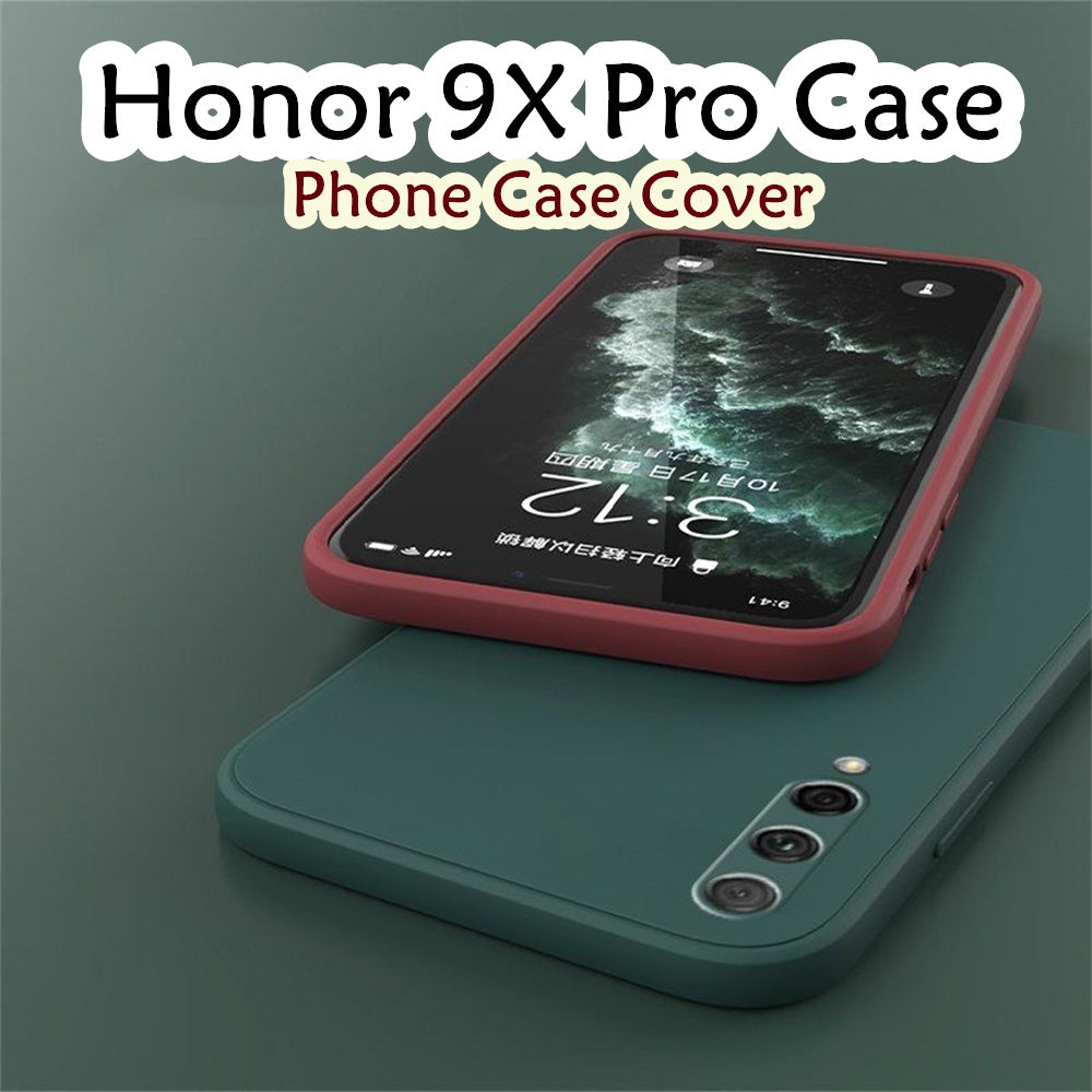 For Honor 9X Pro Cover Drop and wear resistant Silicone Full Case Classic Simple Solid Color Phone Case Cover