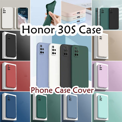For Honor 30S Cover Drop and wear resistant Silicone Full Case Classic Simple Solid Color Phone Case Cover