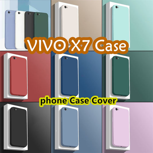 For VIVO X7 Cover Drop and wear resistant Silicone Full Case Classic Simple Solid Color Phone Case Cover