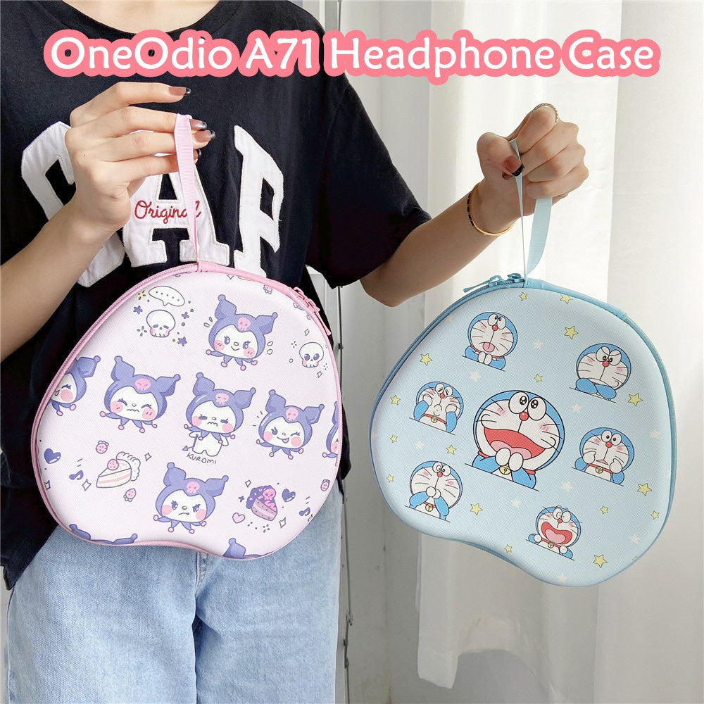 For OneOdio A71 Headphone Case Cartoon Creative Patterns Headset Earpads Storage Bag Casing Box