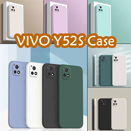 For VIVO Y52S Cover Drop and wear resistant Silicone Full Case Classic Simple Solid Color Phone Case Cover