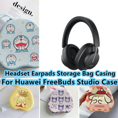 For Huawei FreeBuds Studio Headphone Case Cartoon Creative Patterns Headset Earpads Storage Bag Casing Box